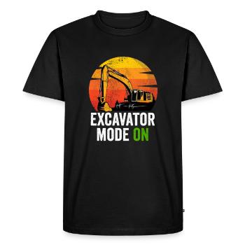Pilote de pelle hydraulique Machine de construction Emploi d’ouvrier en construction - T-shirt Premium bio Homme - noir - Devant - Nico (187cm)