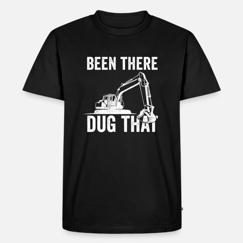Bagger Baustelle Baggerfahrer Baggern Geschenk - Männer Premium Bio T-Shirt - Schwarz