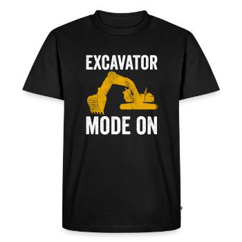 Ouvrier de la construction de pelle hydraulique travail de machine de construction - T-shirt Premium bio Homme - noir - Devant - Nico (187cm)