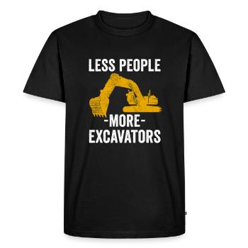 Ouvrier de la construction de pelle hydraulique travail de machine de construction - T-shirt Premium bio Homme - noir - Devant - Nico (187cm)