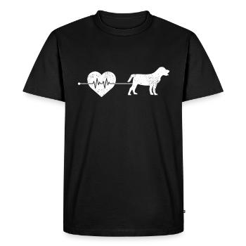 Battements de cœur de chien - T-shirt Premium bio Homme - noir - Devant - Nico (187cm)
