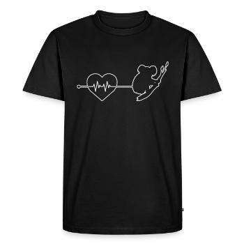 Battement de cœur de koala - T-shirt Premium bio Homme - noir - Devant - Nico (187cm)