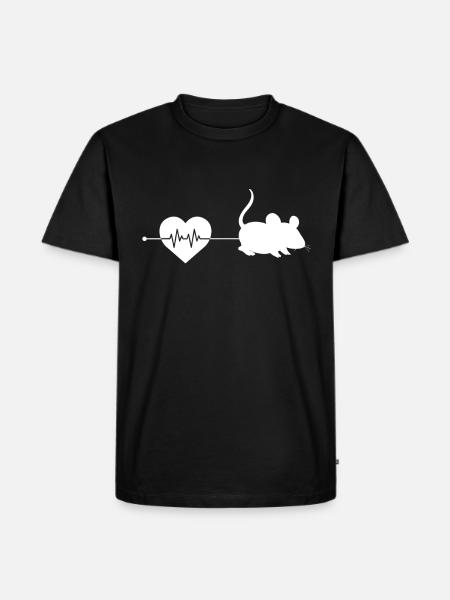 Mouse heartbeat - Men's Premium Organic T-Shirt - black
