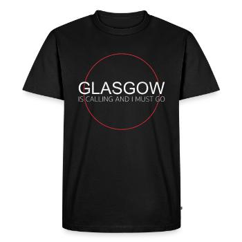 Glasgow - Men's Premium Organic T-Shirt - black - Front - Nico (187cm)
