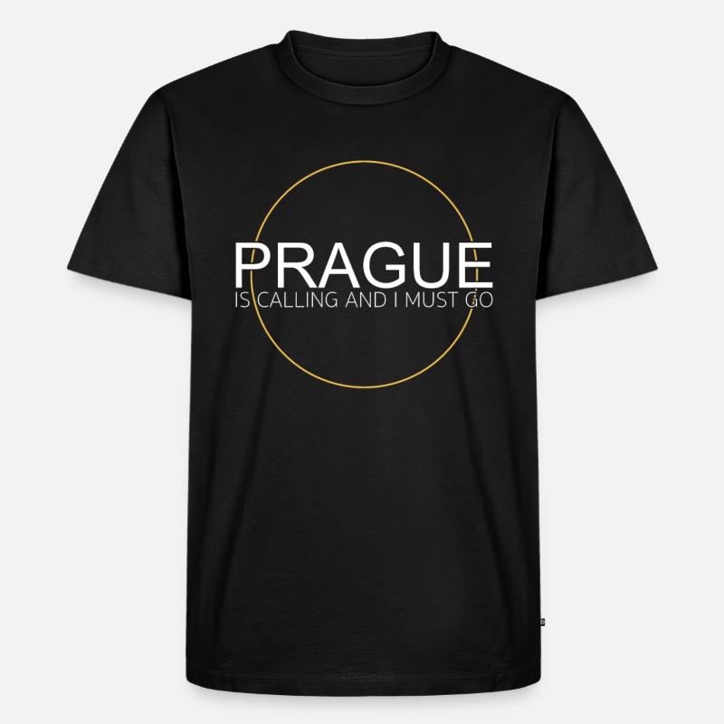 Prag - Männer Premium Bio T-Shirt - Schwarz