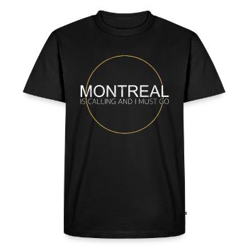 Dicton de Montréal - T-shirt Premium bio Homme - noir - Devant - Nico (187cm)