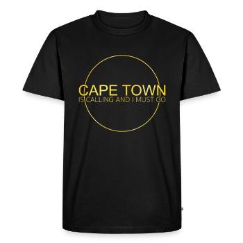 Cape Town Quote - Men's Premium Organic T-Shirt - black - Front - Nico (187cm)