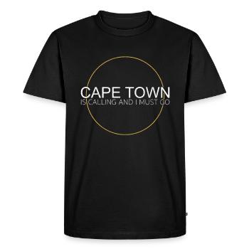 Cape Town Quote - Men's Premium Organic T-Shirt - black - Front - Nico (187cm)