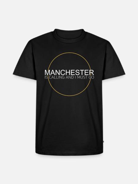 Manchester Quote - Men's Premium Organic T-Shirt - black