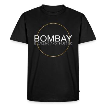 Bombay Saying - Men's Premium Organic T-Shirt - black - Front - Nico (187cm)