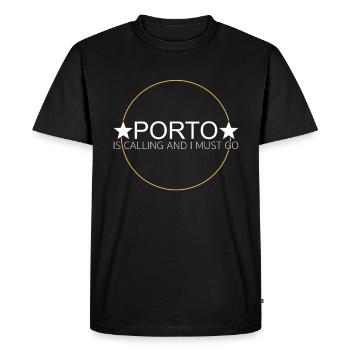Citation de Porto - T-shirt Premium bio Homme - noir - Devant - Nico (187cm)