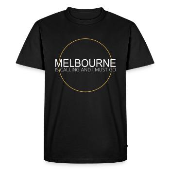 Citation de Melbourne - T-shirt Premium bio Homme - noir - Devant - Nico (187cm)