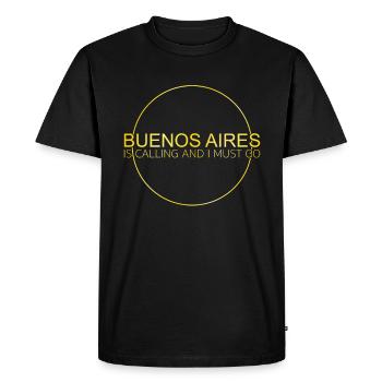 Citation de Buenos Aires - T-shirt Premium bio Homme - noir - Devant - Nico (187cm)
