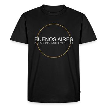 Citation de Buenos Aires - T-shirt Premium bio Homme - noir - Devant - Nico (187cm)