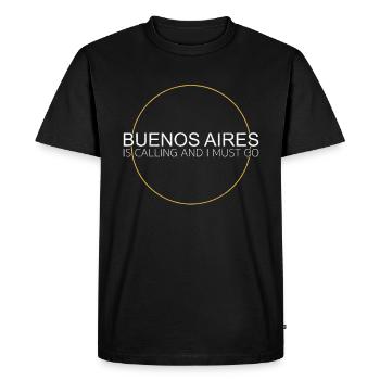 Citation de Buenos Aires - T-shirt Premium bio Homme - noir - Devant - Nico (187cm)