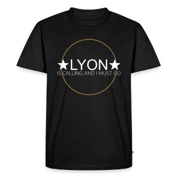 Dicton lyonnais - T-shirt Premium bio Homme - noir - Devant - Nico (187cm)