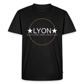 Dicton lyonnais - T-shirt Premium bio Homme - noir - Devant - Nico (187cm)