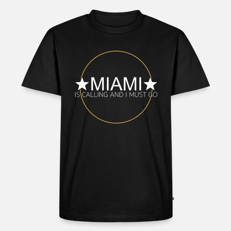 Miami Spruch - Männer Premium Bio T-Shirt - Schwarz