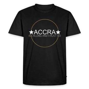 Accra Quote - Men's Premium Organic T-Shirt - black - Front - Nico (187cm)