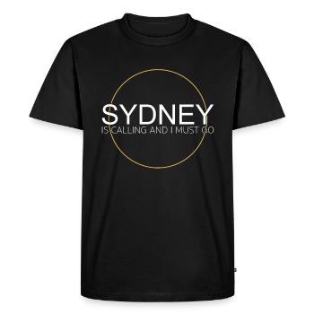 Citation de Sydney - T-shirt Premium bio Homme - noir - Devant - Nico (187cm)