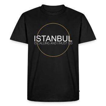Istanbul appelle - T-shirt Premium bio Homme - noir - Devant - Nico (187cm)