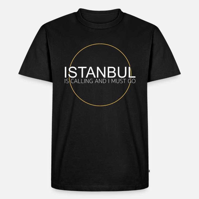 Istanbul is calling - Männer Premium Bio T-Shirt - Schwarz