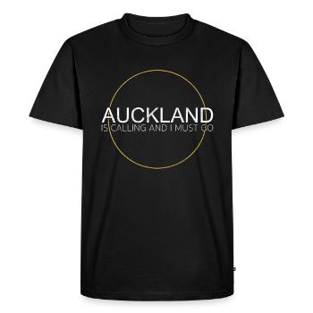 Dicton d’Auckland - T-shirt Premium bio Homme - noir - Devant - Nico (187cm)