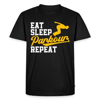 Parkour Gift Freerunning Parkour Runner - Men's Premium Organic T-Shirt - black - Front - Nico (187cm)