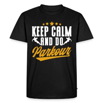 Parkour Gift Freerunning Parkour Runner - Men's Premium Organic T-Shirt - black - Front - Nico (187cm)