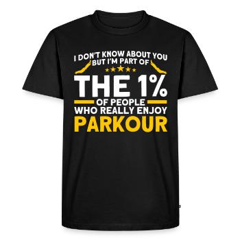 Parkour Gift Freerunning Parkour Runner - Men's Premium Organic T-Shirt - black - Front - Nico (187cm)
