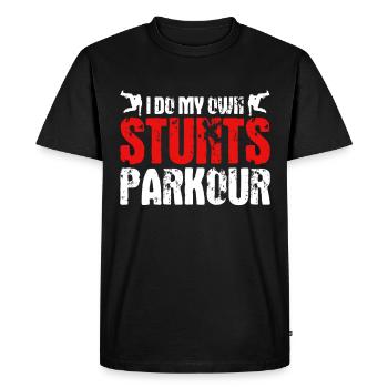 Parkour Gift Freerunning Parkour Runner - Men's Premium Organic T-Shirt - black - Front - Nico (187cm)