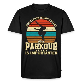 Parkour Gift Freerunning Parkour Runner - Men's Premium Organic T-Shirt - black - Front - Nico (187cm)