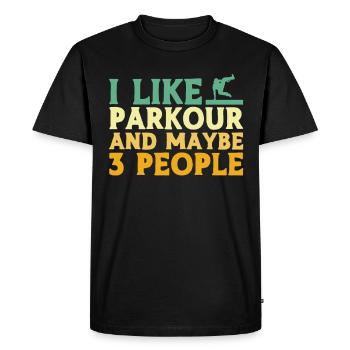 Parkour Gift Freerunning Parkour Runner - Men's Premium Organic T-Shirt - black - Front - Nico (187cm)