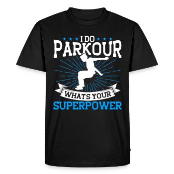 Parkour Gift Freerunning Parkour Runner - Men's Premium Organic T-Shirt - black - Front - Nico (187cm)