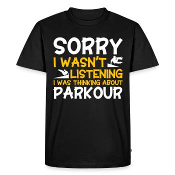 Parkour Gift Freerunning Parkour Runner - Men's Premium Organic T-Shirt - black - Front - Nico (187cm)