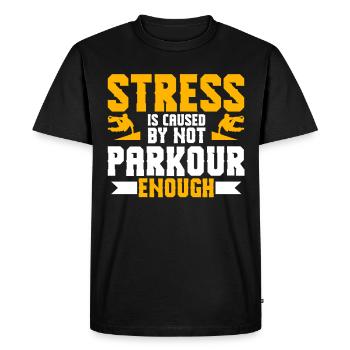Parkour Gift Freerunning Parkour Runner - Men's Premium Organic T-Shirt - black - Front - Nico (187cm)