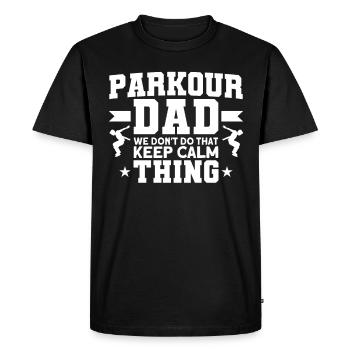 Parkour Gift Freerunning Parkour Runner - Men's Premium Organic T-Shirt - black - Front - Nico (187cm)
