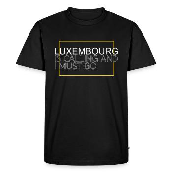 Décision luxembourgeoise - T-shirt Premium bio Homme - noir - Devant - Nico (187cm)