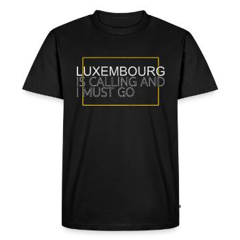 Décision luxembourgeoise - T-shirt Premium bio Homme - noir - Devant - Nico (187cm)