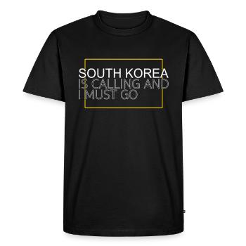 Corée du Sud - T-shirt Premium bio Homme - noir - Devant - Nico (187cm)