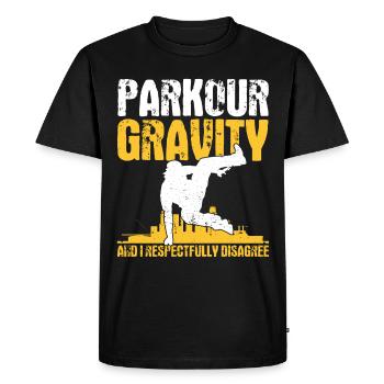Parkour Gift Freerunning Parkour Runner - Men's Premium Organic T-Shirt - black - Front - Nico (187cm)