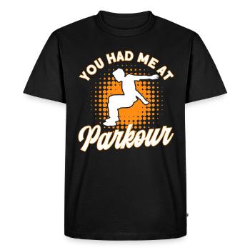 Parkour Gift Freerunning Parkour Runner - Men's Premium Organic T-Shirt - black - Front - Nico (187cm)