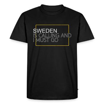 Suède Dicton - T-shirt Premium bio Homme - noir - Devant - Nico (187cm)