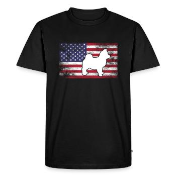 Pomski - T-shirt Premium bio Homme - noir - Devant - Nico (187cm)