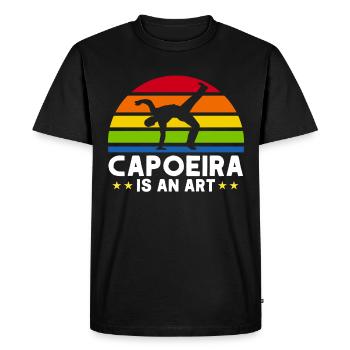 Capoeira Gift Brazil Martial Arts Capoeira - Men's Premium Organic T-Shirt - black - Front - Nico (187cm)