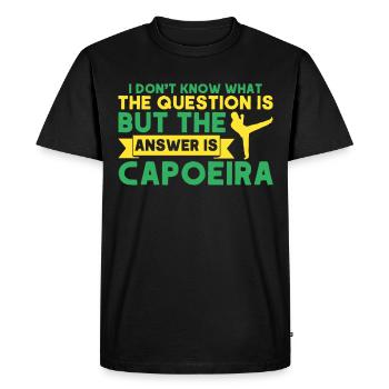 Capoeira Gift Brazil Martial Arts Capoeira - Men's Premium Organic T-Shirt - black - Front - Nico (187cm)