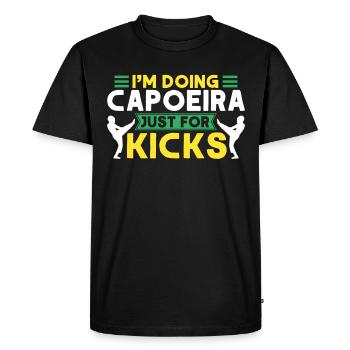 Capoeira Gift Brazil Martial Arts Capoeira - Men's Premium Organic T-Shirt - black - Front - Nico (187cm)