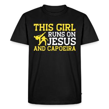 Capoeira Gift Brazil Martial Arts Capoeira - Men's Premium Organic T-Shirt - black - Front - Nico (187cm)