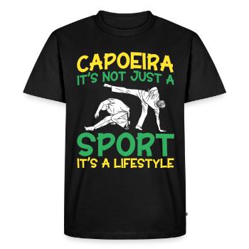 Capoeira Gift Brazil Martial Arts Capoeira - Men's Premium Organic T-Shirt - black - Front - Nico (187cm)