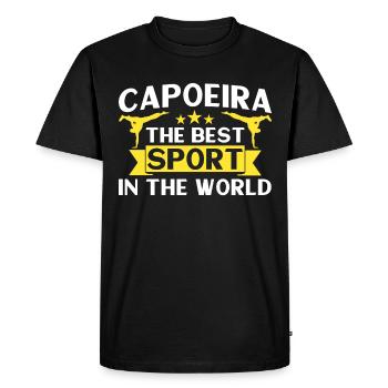 Capoeira Gift Brazil Martial Arts Capoeira - Men's Premium Organic T-Shirt - black - Front - Nico (187cm)